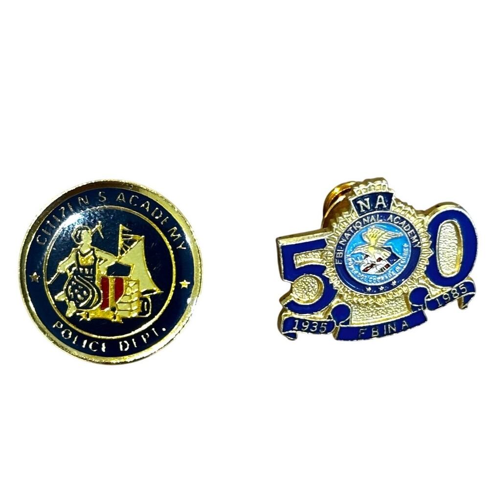 Vintage FBI National Academy & Citizens Academy Police Division Lapel Pin Lot